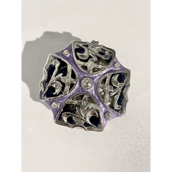 Taylor Avedon Vintage Purple Jewelry / Trinket Box - Picture 1 of 6